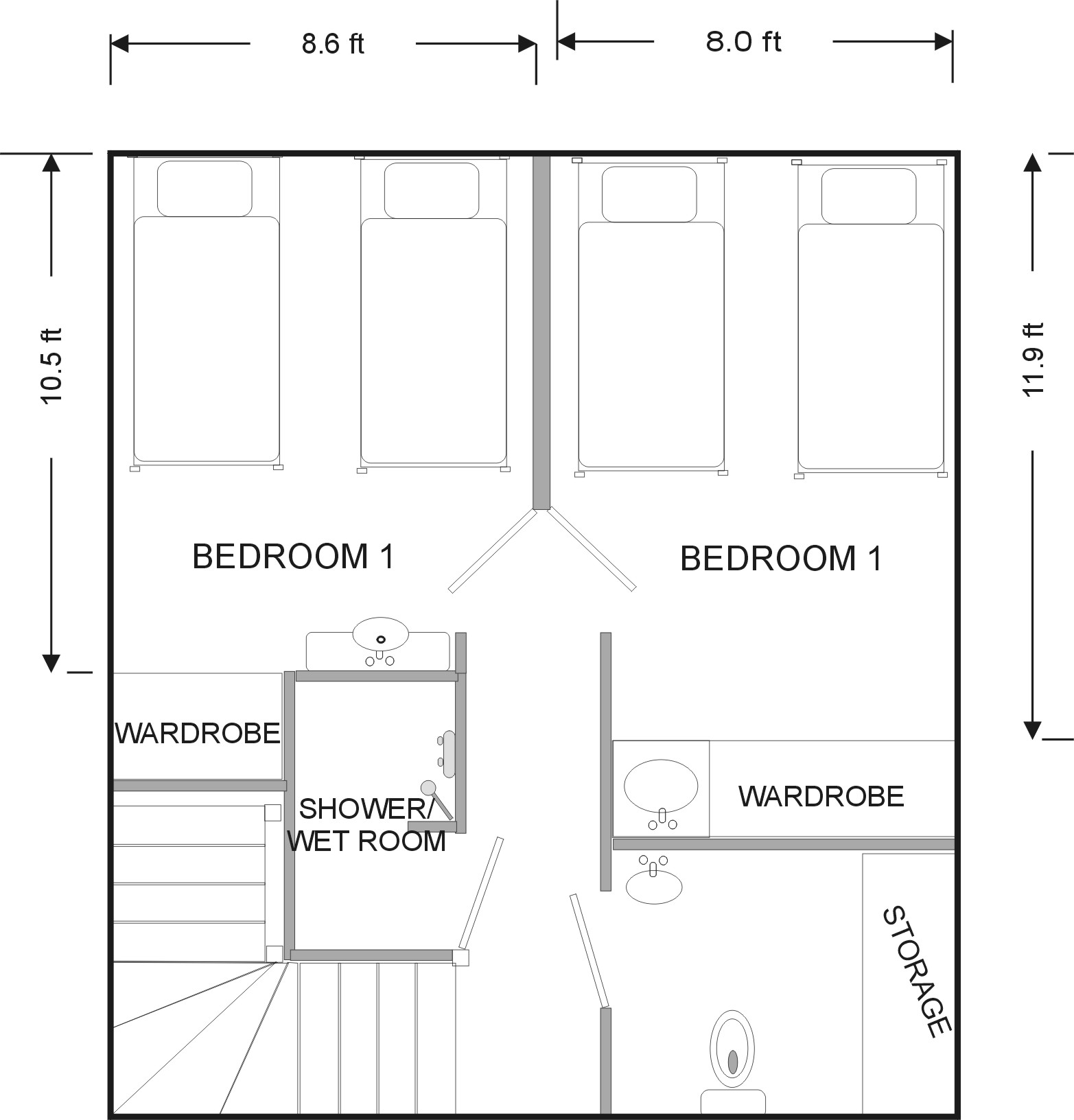 FLOOR PLAN TOP FLOOR