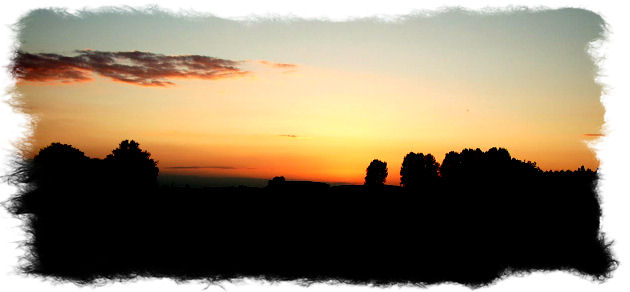 view of sunset behind la grange